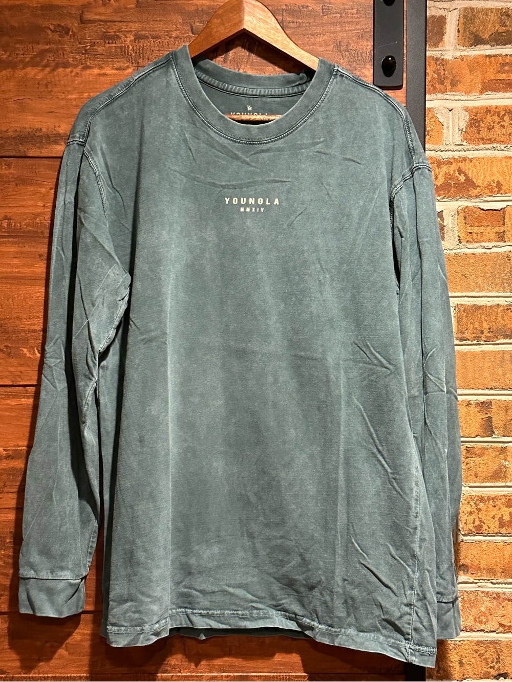 YoungLA Men's blueish long sleeve T-shirt (55)